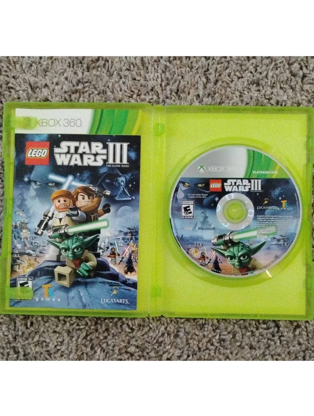 LEGO Star Wars III: The Clone Wars (Xbox 360) - Complete in Case (Platinum Hits)